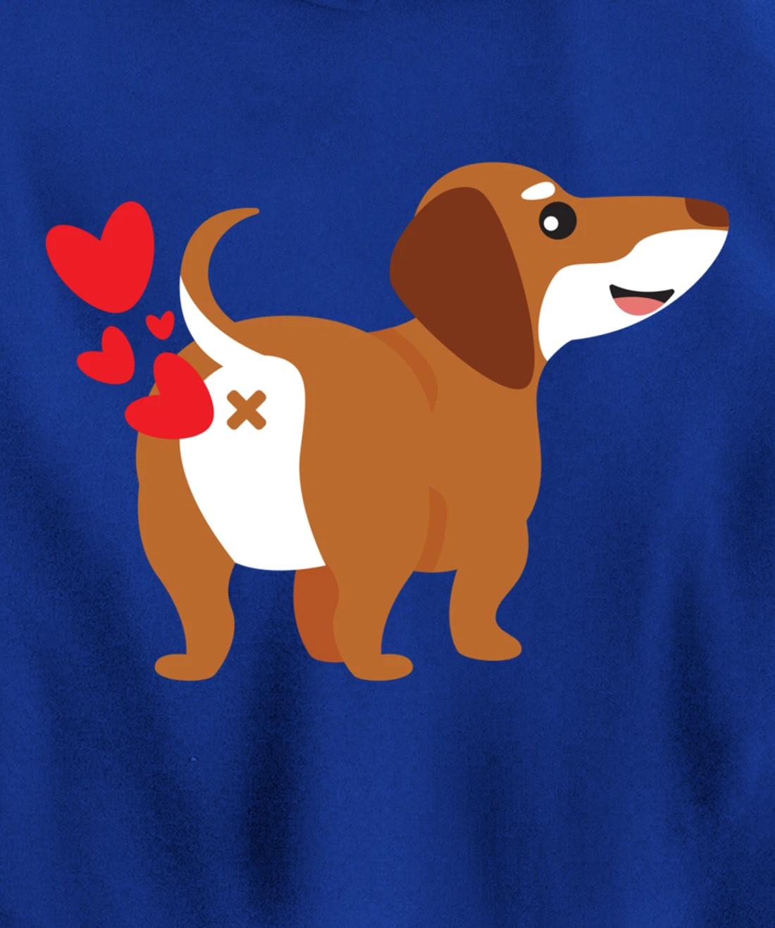 Dachshund Hearts Funny Cute Valentines Day Gift Pullover Hoodie