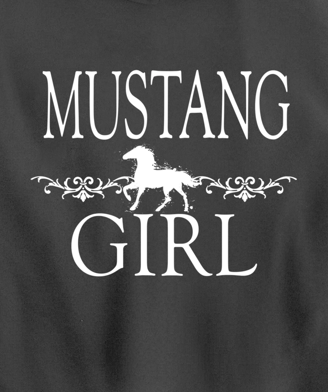 Mustang Girl Horse Pullover Hoodie