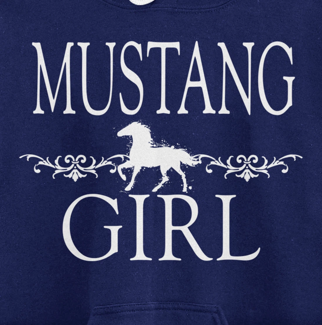 Mustang Girl Horse Pullover Hoodie