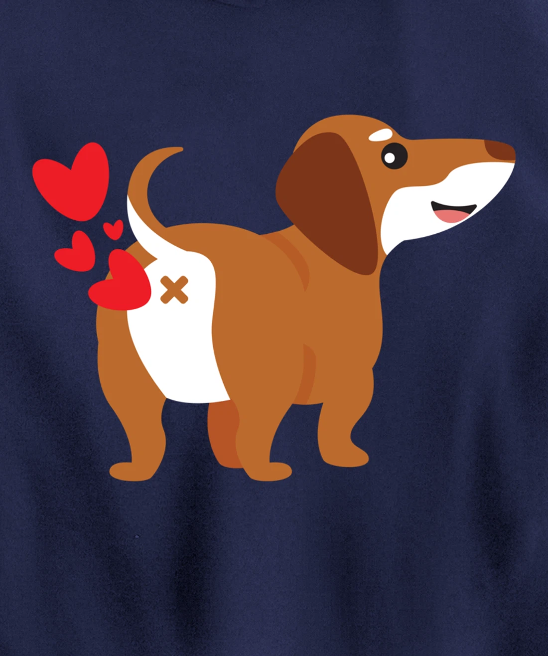 Dachshund Hearts Funny Cute Valentines Day Gift Pullover Hoodie