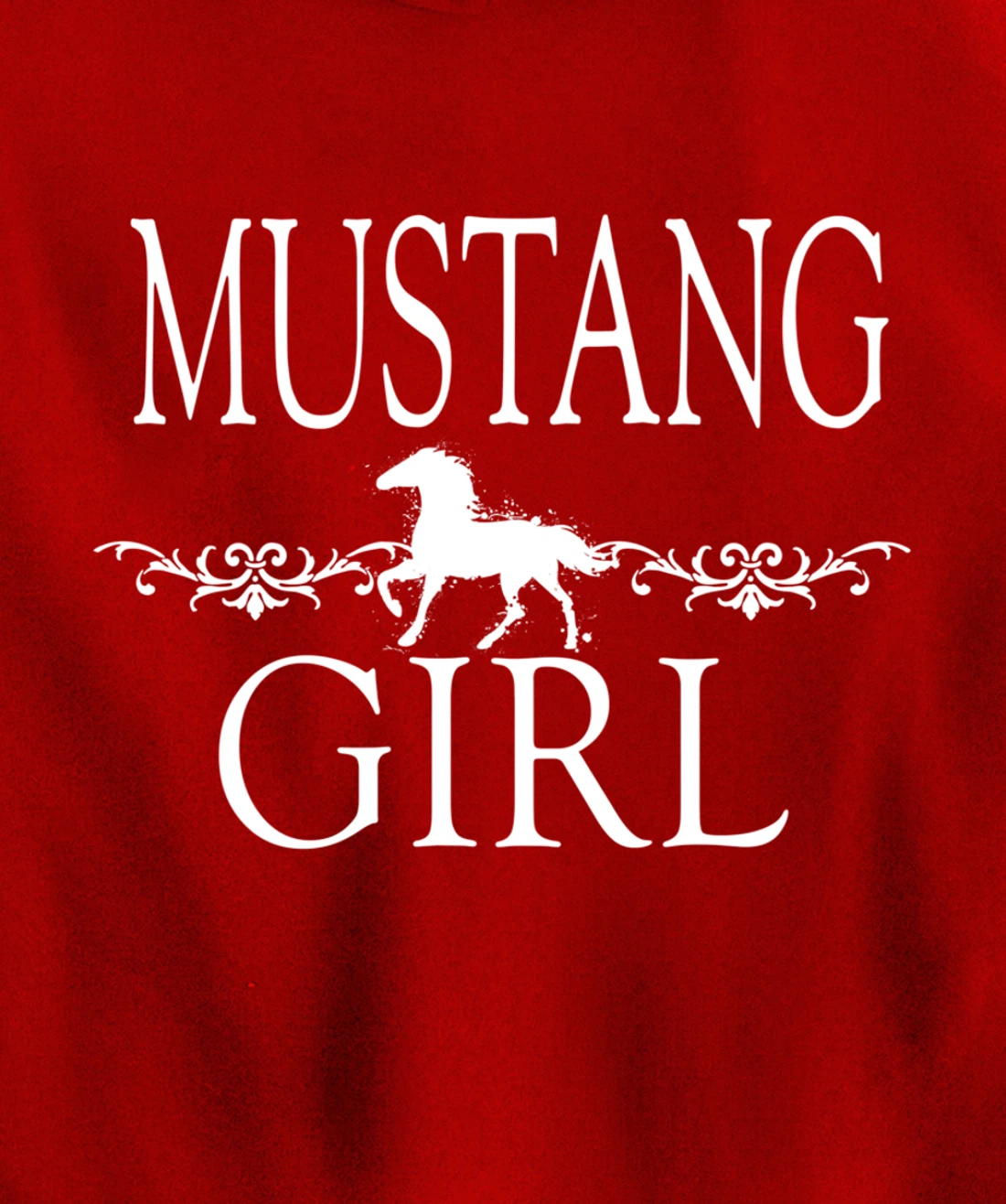 Mustang Girl Horse Pullover Hoodie