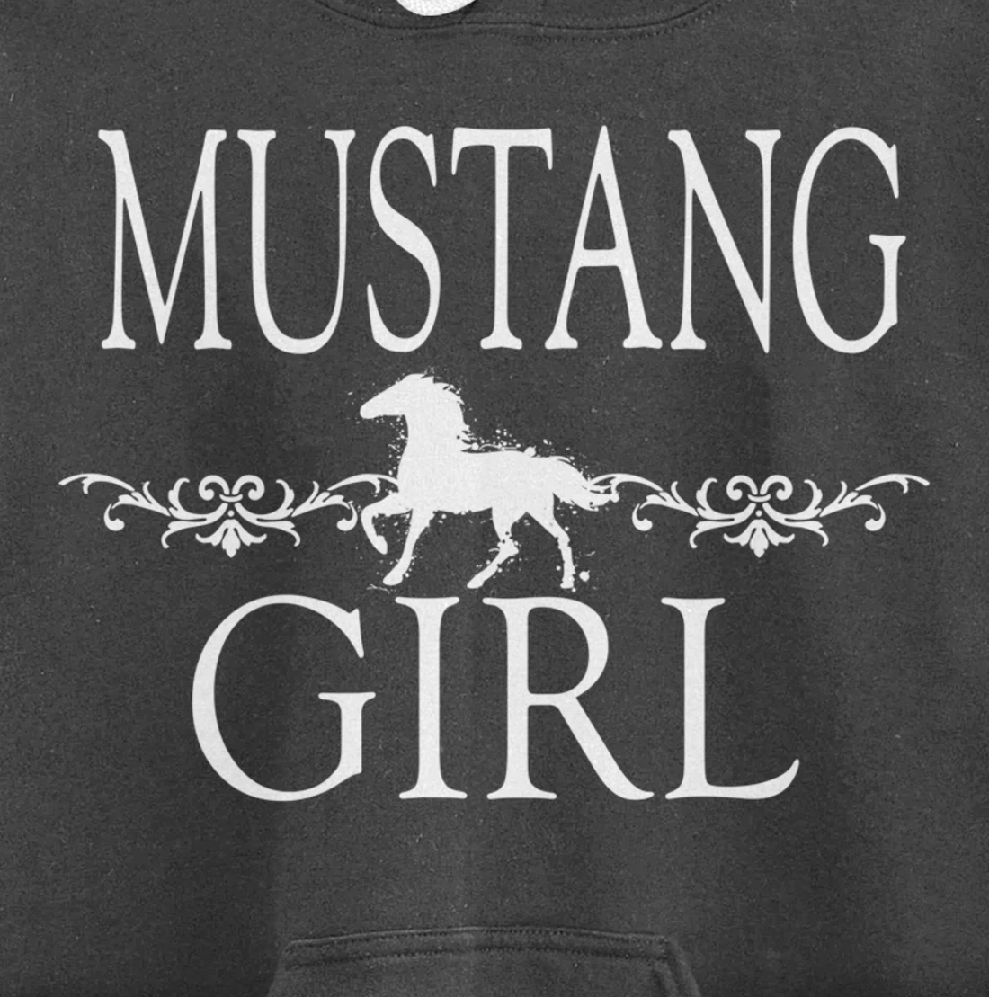 Mustang Girl Horse Pullover Hoodie
