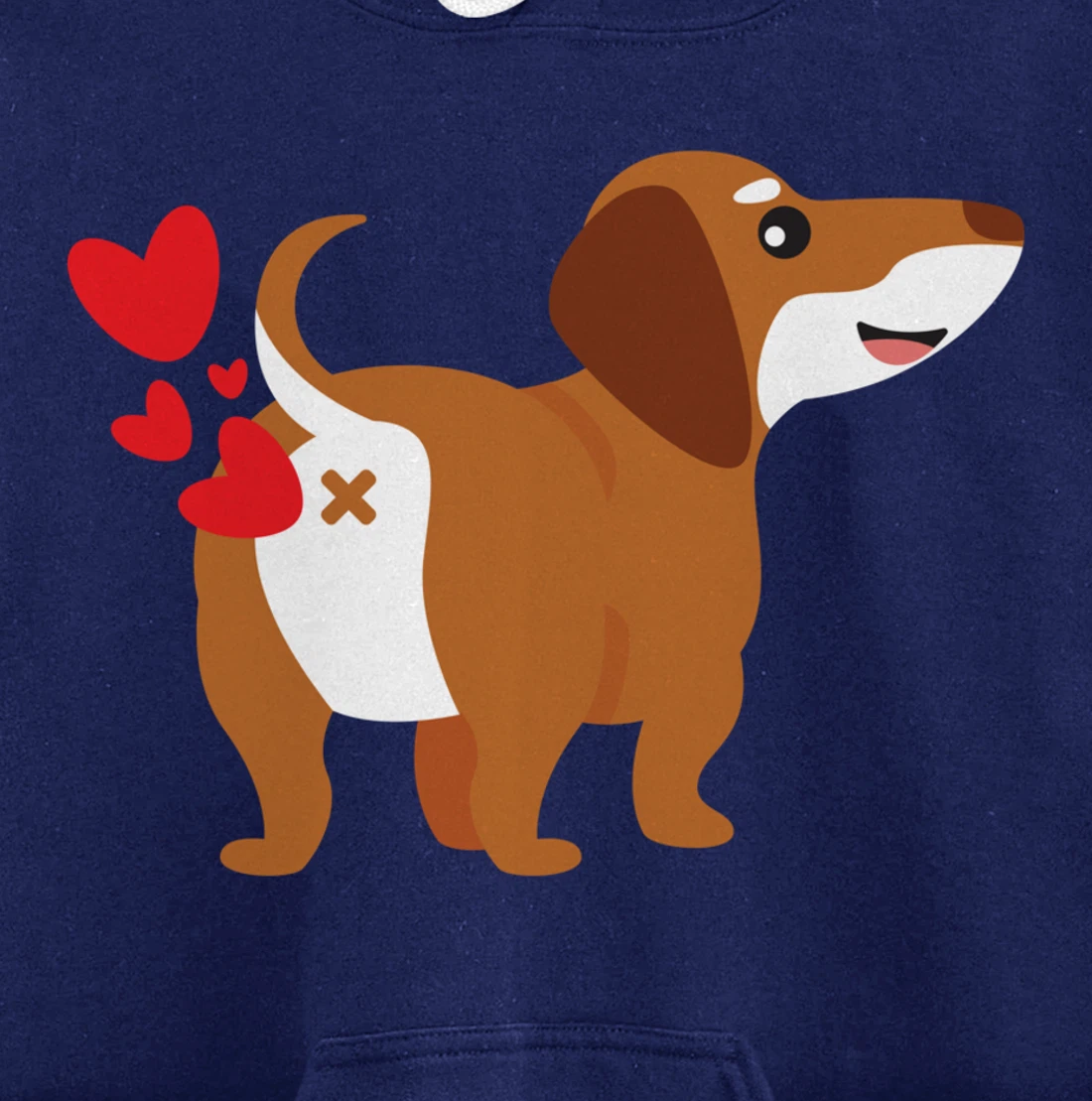 Dachshund Hearts Funny Cute Valentines Day Gift Pullover Hoodie