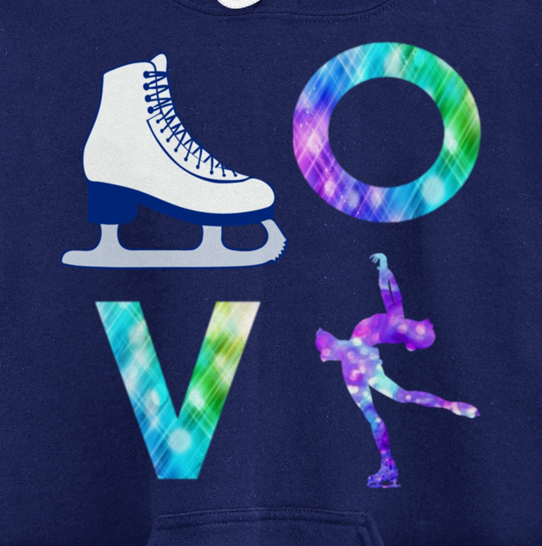 Love Figure Skating Ice Skater Gift Girls Pullover Hoodie