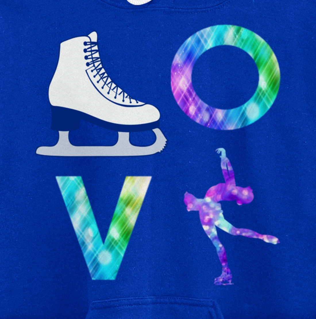 Love Figure Skating Ice Skater Gift Girls Pullover Hoodie