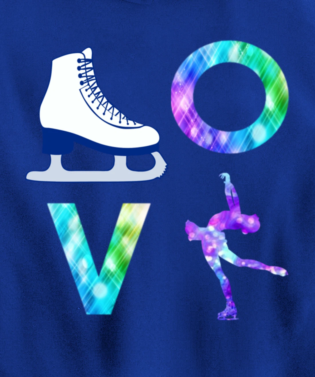 Love Figure Skating Ice Skater Gift Girls Pullover Hoodie