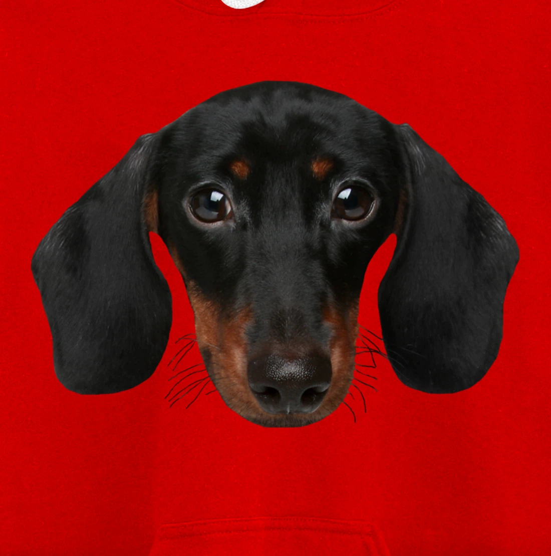 Novelty Dachshund / Wiener Dog Face Hoodie for Doxie Lovers Pullover Hoodie
