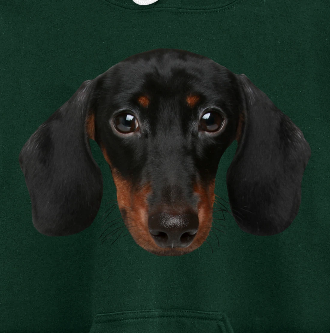 Novelty Dachshund / Wiener Dog Face Hoodie for Doxie Lovers Pullover Hoodie