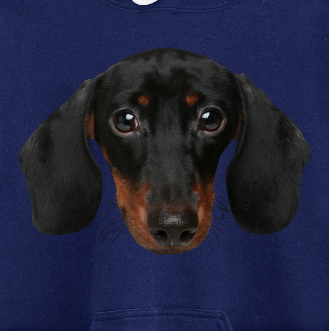 Novelty Dachshund / Wiener Dog Face Hoodie for Doxie Lovers Pullover Hoodie