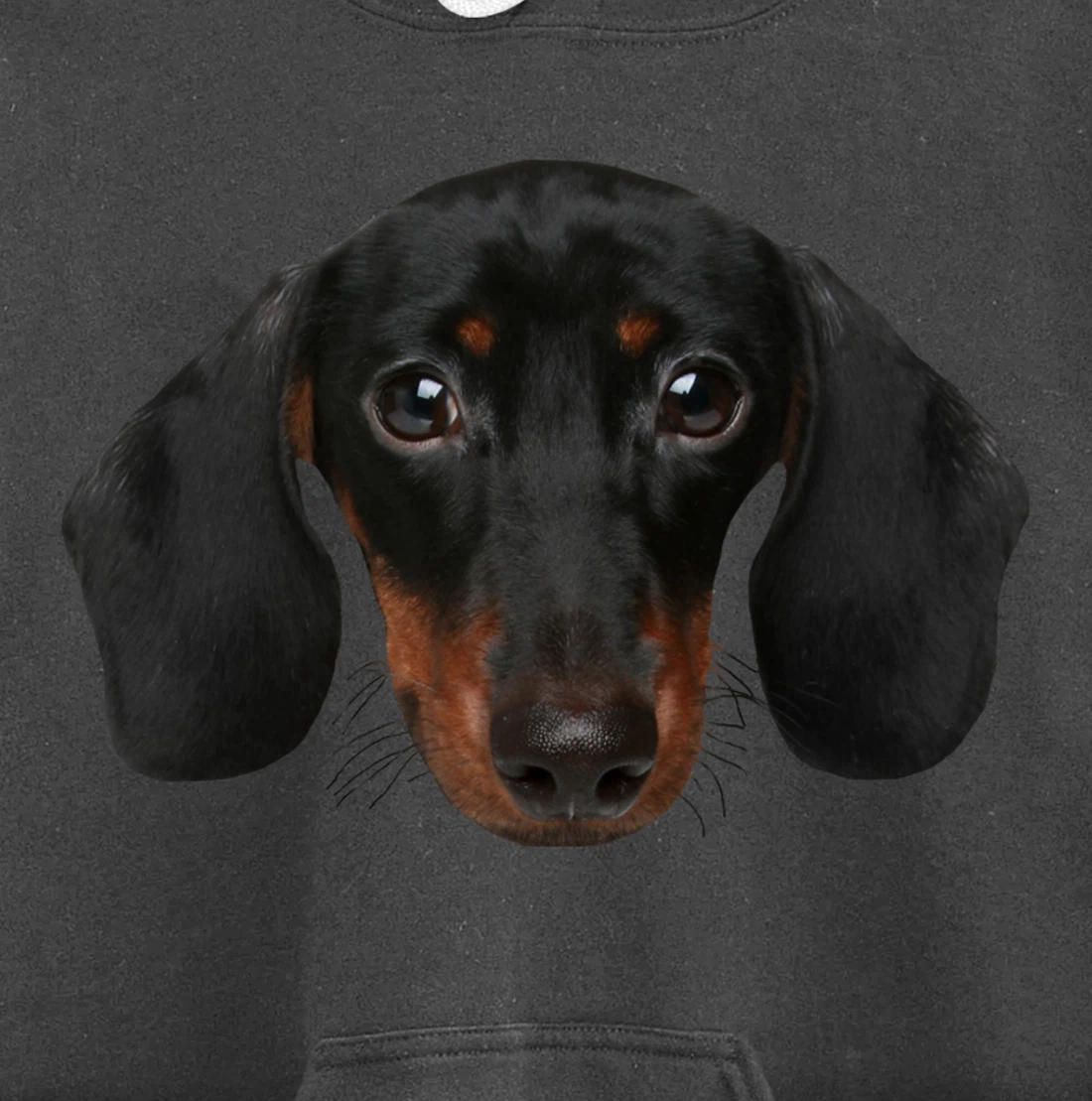Novelty Dachshund / Wiener Dog Face Hoodie for Doxie Lovers Pullover Hoodie