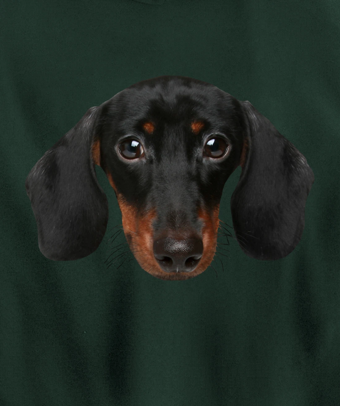 Novelty Dachshund / Wiener Dog Face Hoodie for Doxie Lovers Pullover Hoodie