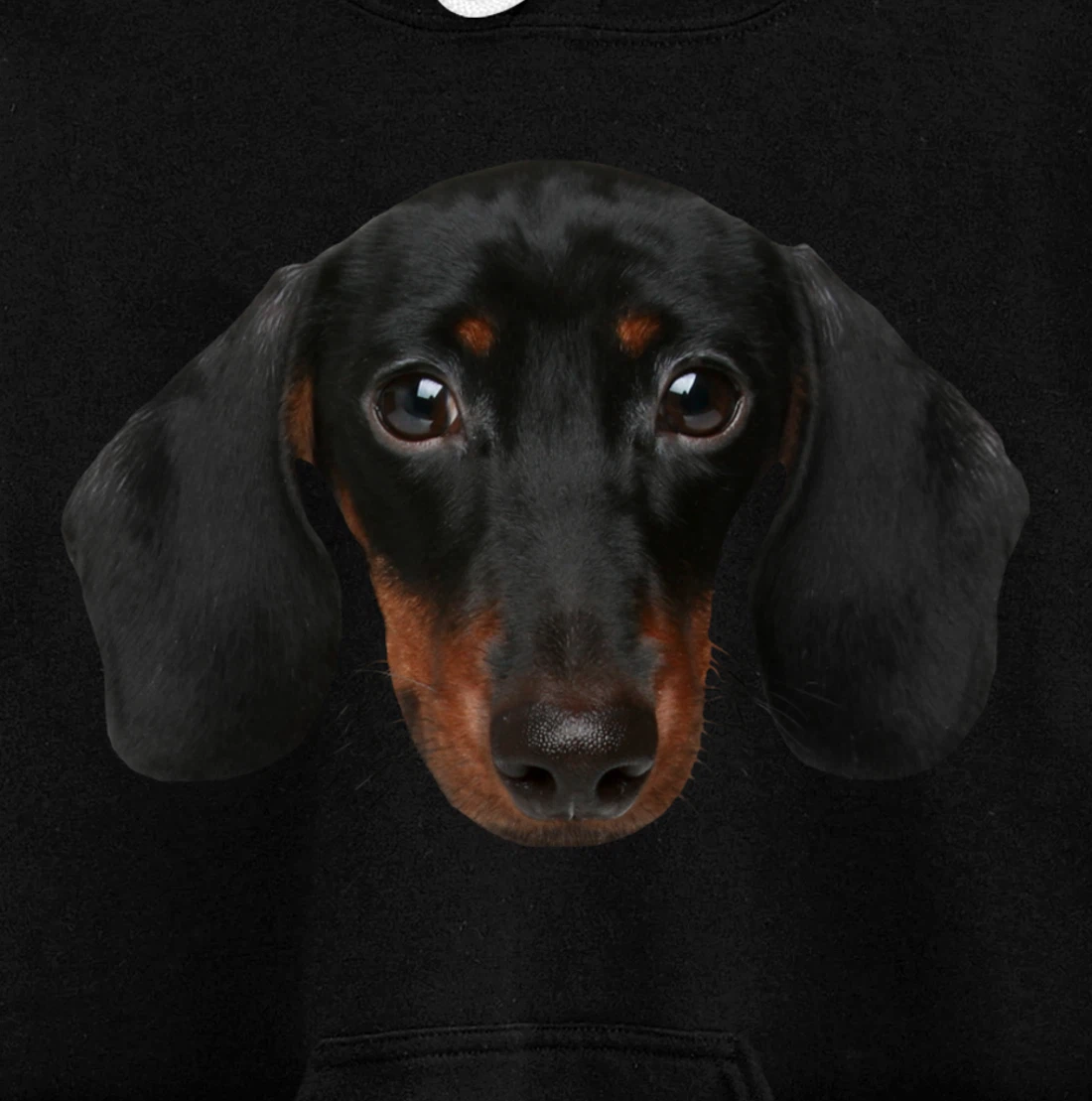 Novelty Dachshund / Wiener Dog Face Hoodie for Doxie Lovers Pullover Hoodie