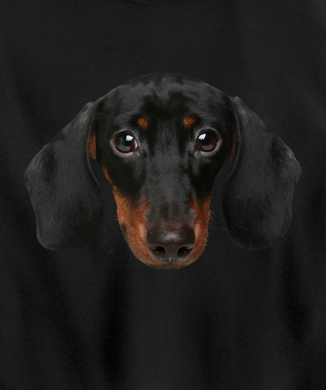 Novelty Dachshund / Wiener Dog Face Hoodie for Doxie Lovers Pullover Hoodie
