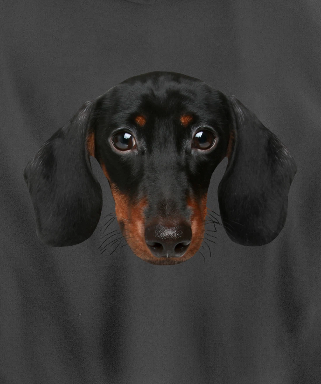 Novelty Dachshund / Wiener Dog Face Hoodie for Doxie Lovers Pullover Hoodie