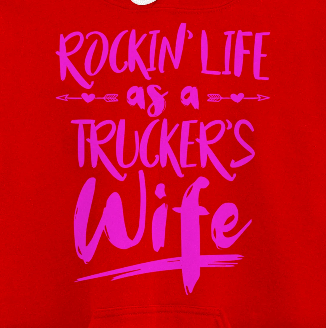 Cute Wife Semi Truck Driver Design For Wives Of Truckers Pullover Hoodie