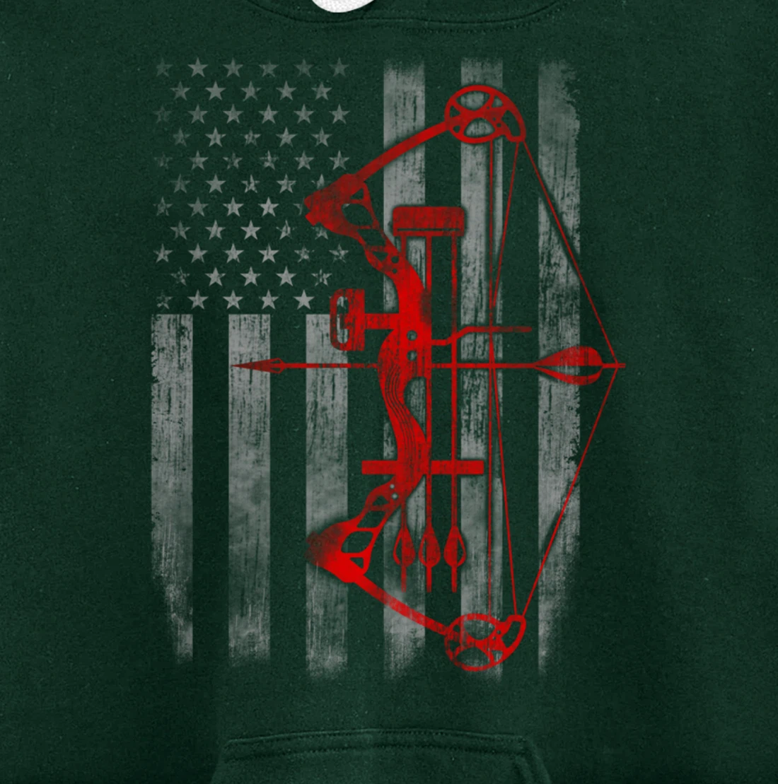Bow hunting flag Archery Pullover Hoodie