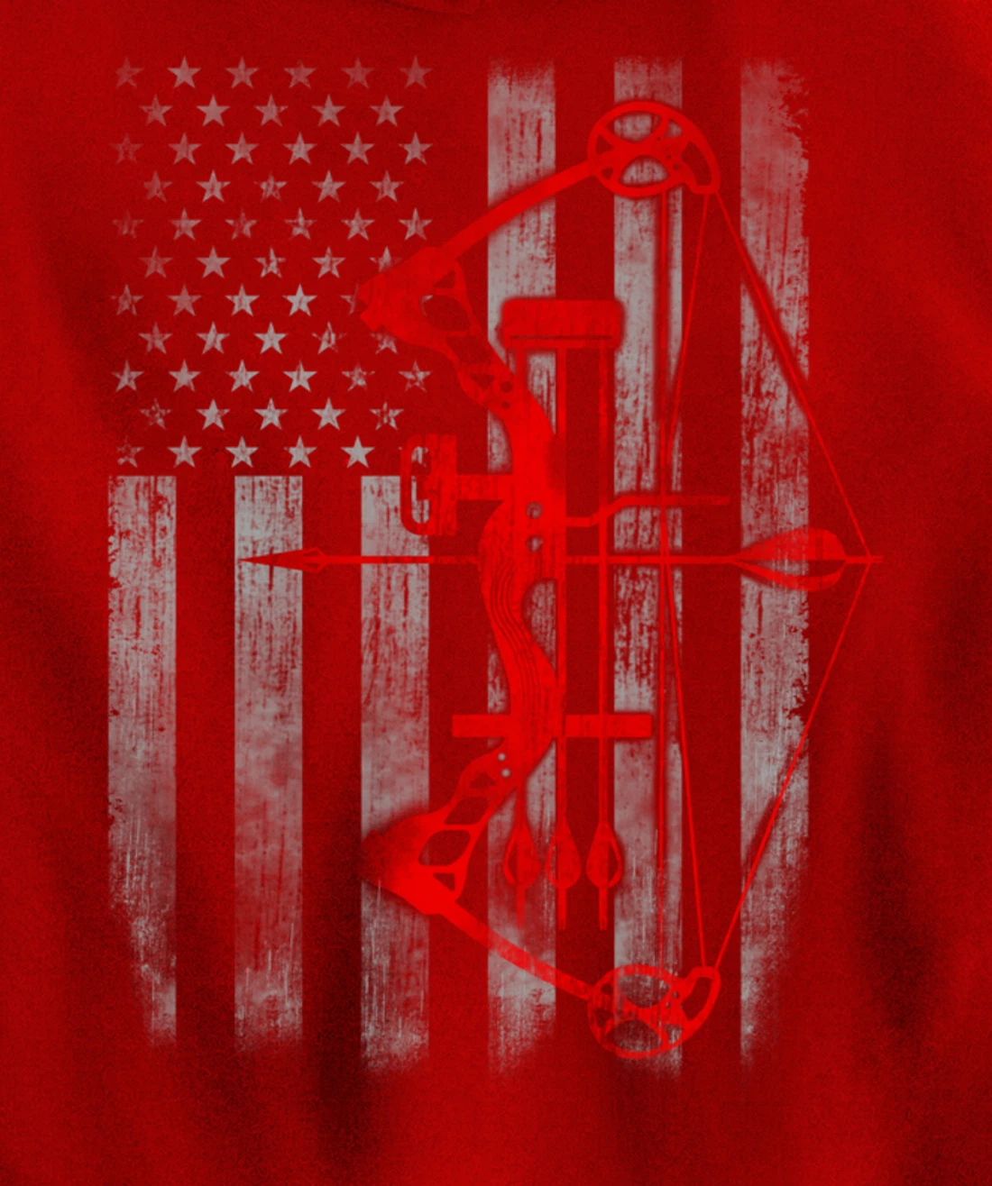 Bow hunting flag Archery Pullover Hoodie