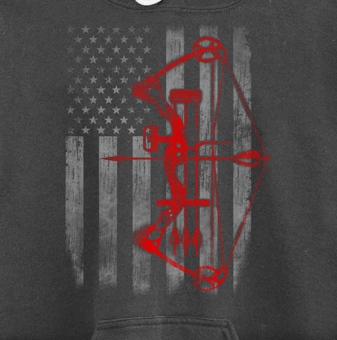 Bow hunting flag Archery Pullover Hoodie