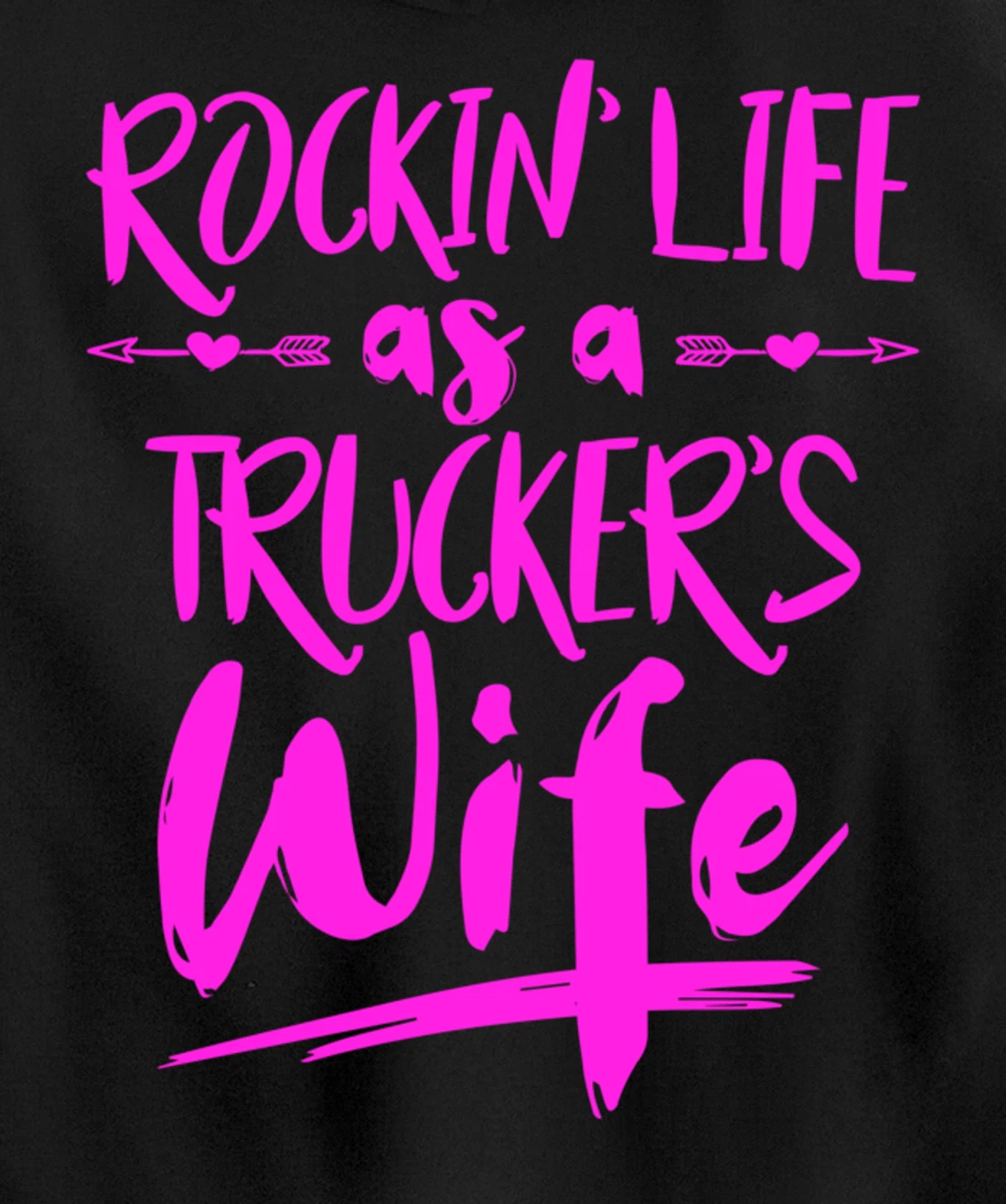 Cute Wife Semi Truck Driver Design For Wives Of Truckers Pullover Hoodie