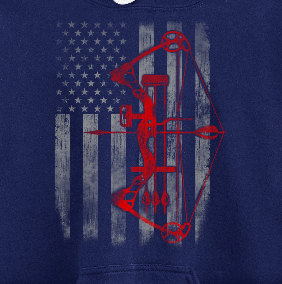 Bow hunting flag Archery Pullover Hoodie