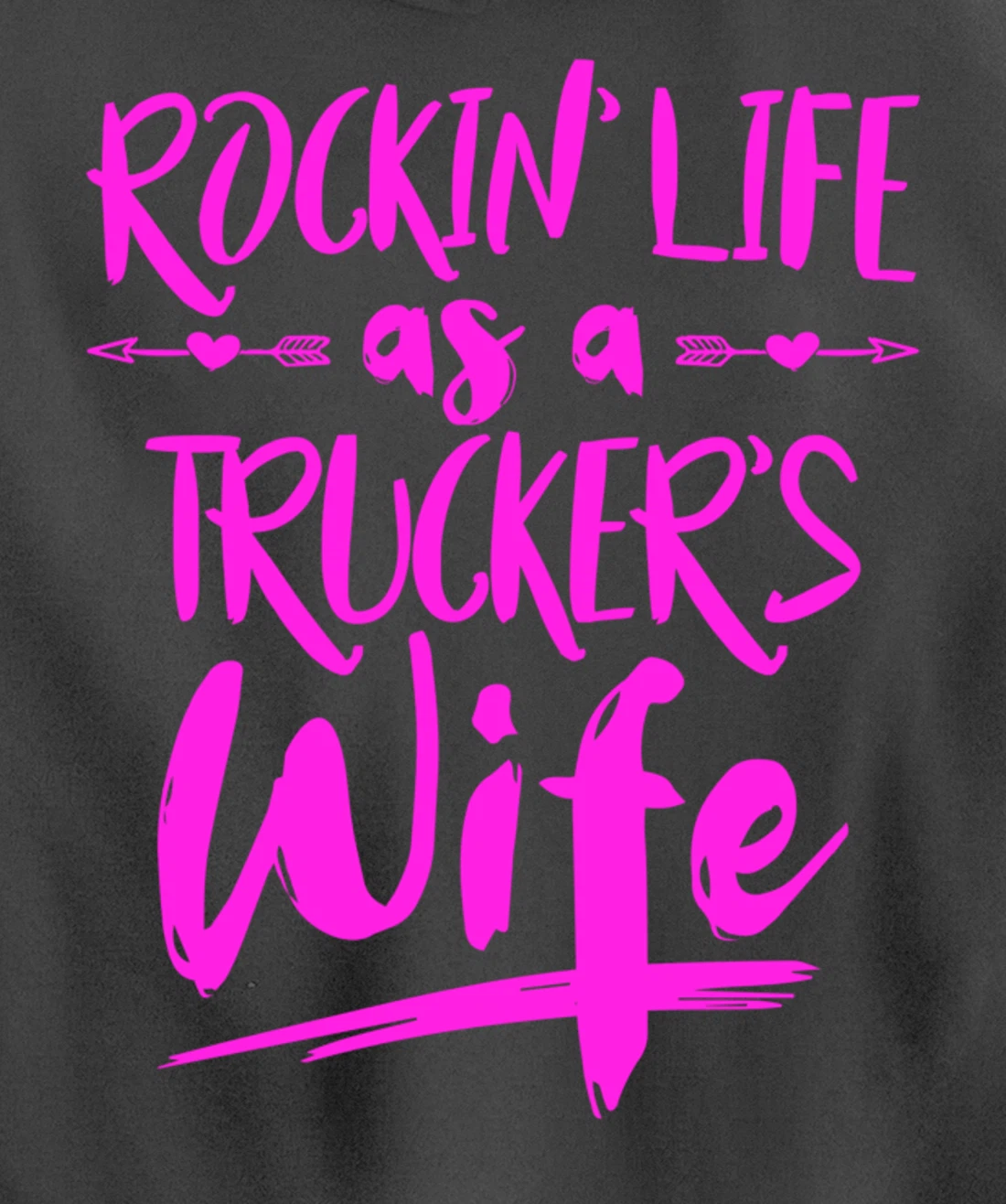 Cute Wife Semi Truck Driver Design For Wives Of Truckers Pullover Hoodie