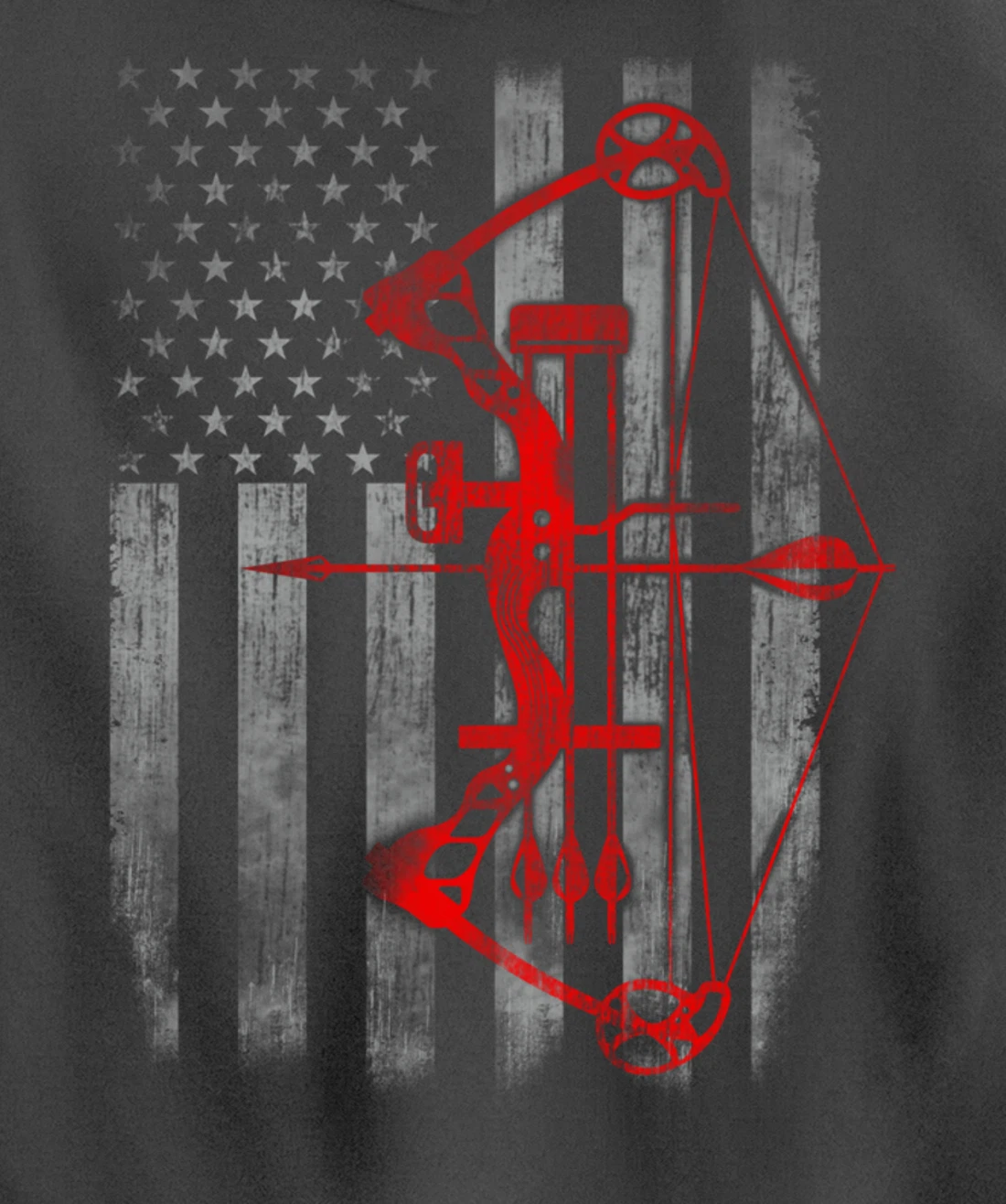 Bow hunting flag Archery Pullover Hoodie