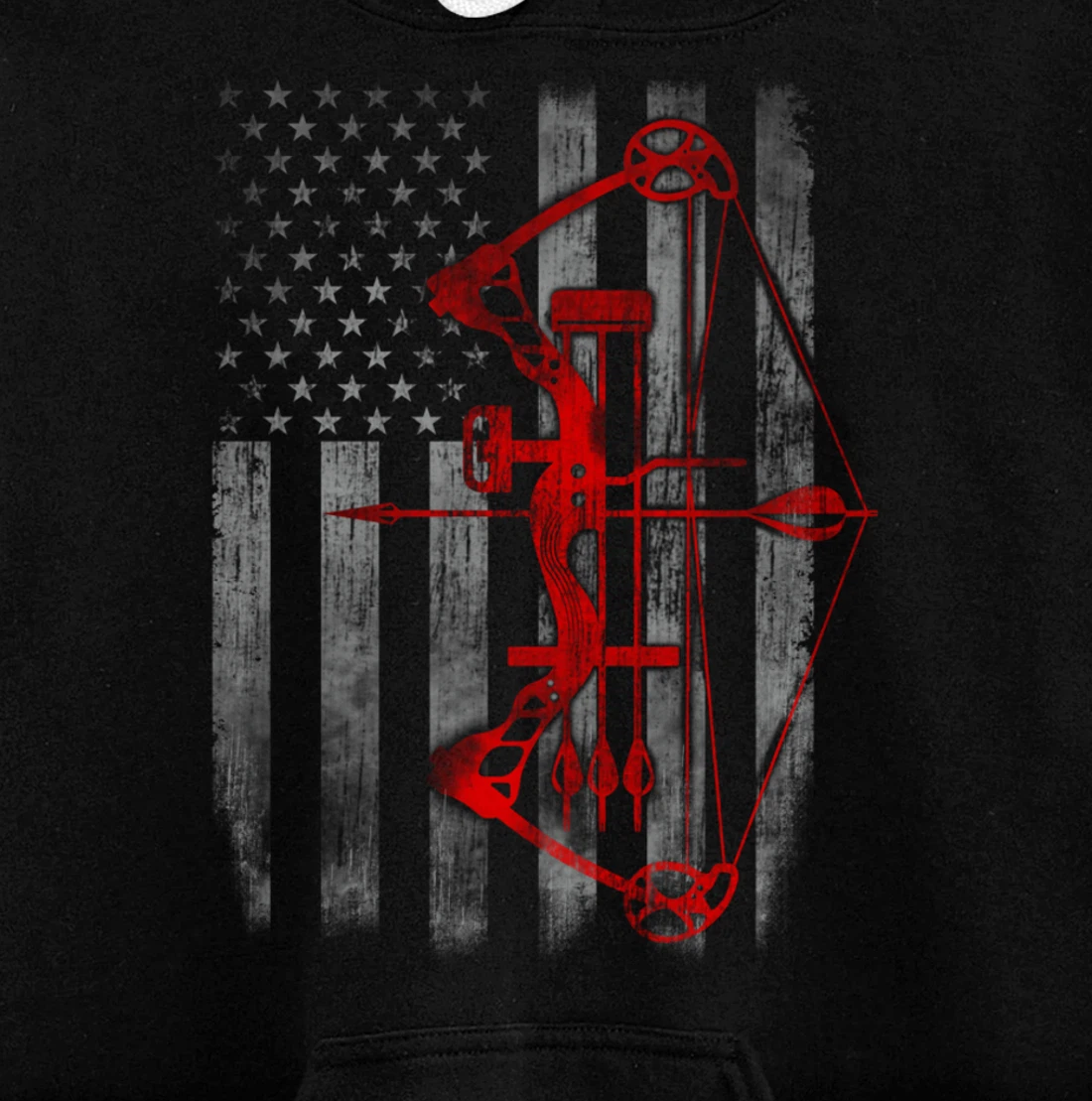 Bow hunting flag Archery Pullover Hoodie