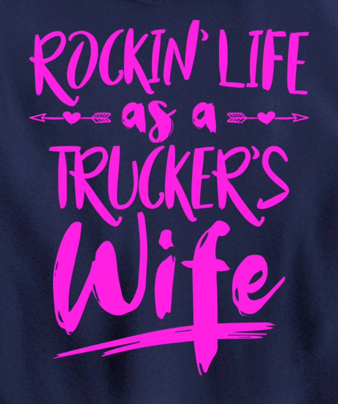 Cute Wife Semi Truck Driver Design For Wives Of Truckers Pullover Hoodie