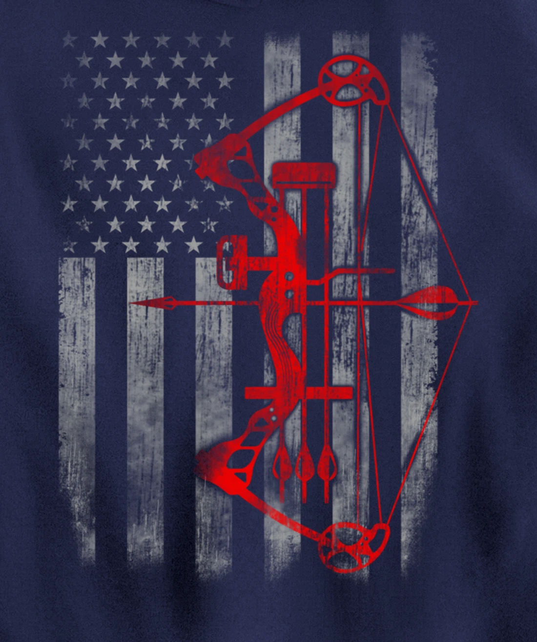 Bow hunting flag Archery Pullover Hoodie