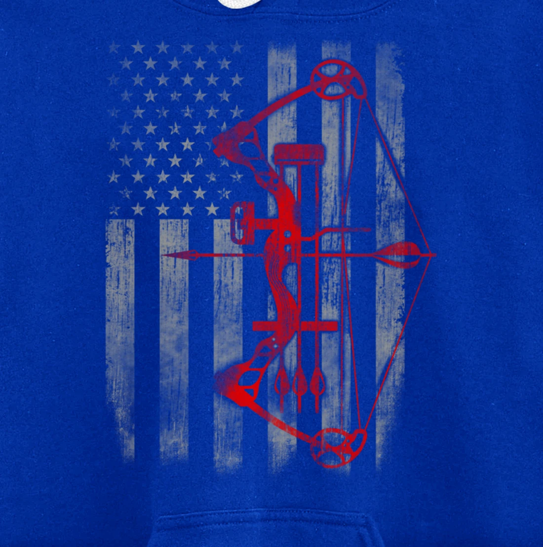 Bow hunting flag Archery Pullover Hoodie