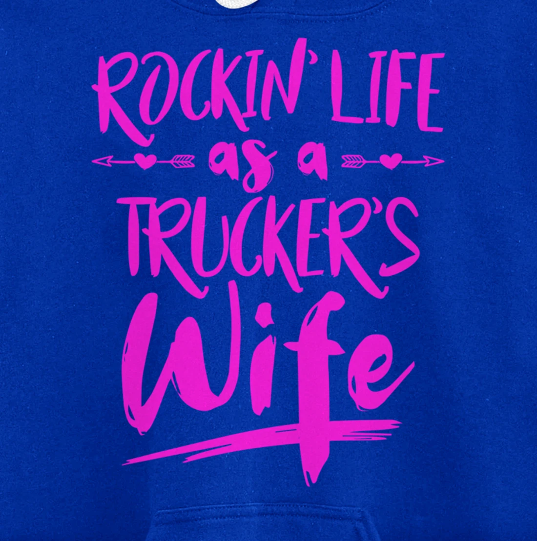 Cute Wife Semi Truck Driver Design For Wives Of Truckers Pullover Hoodie