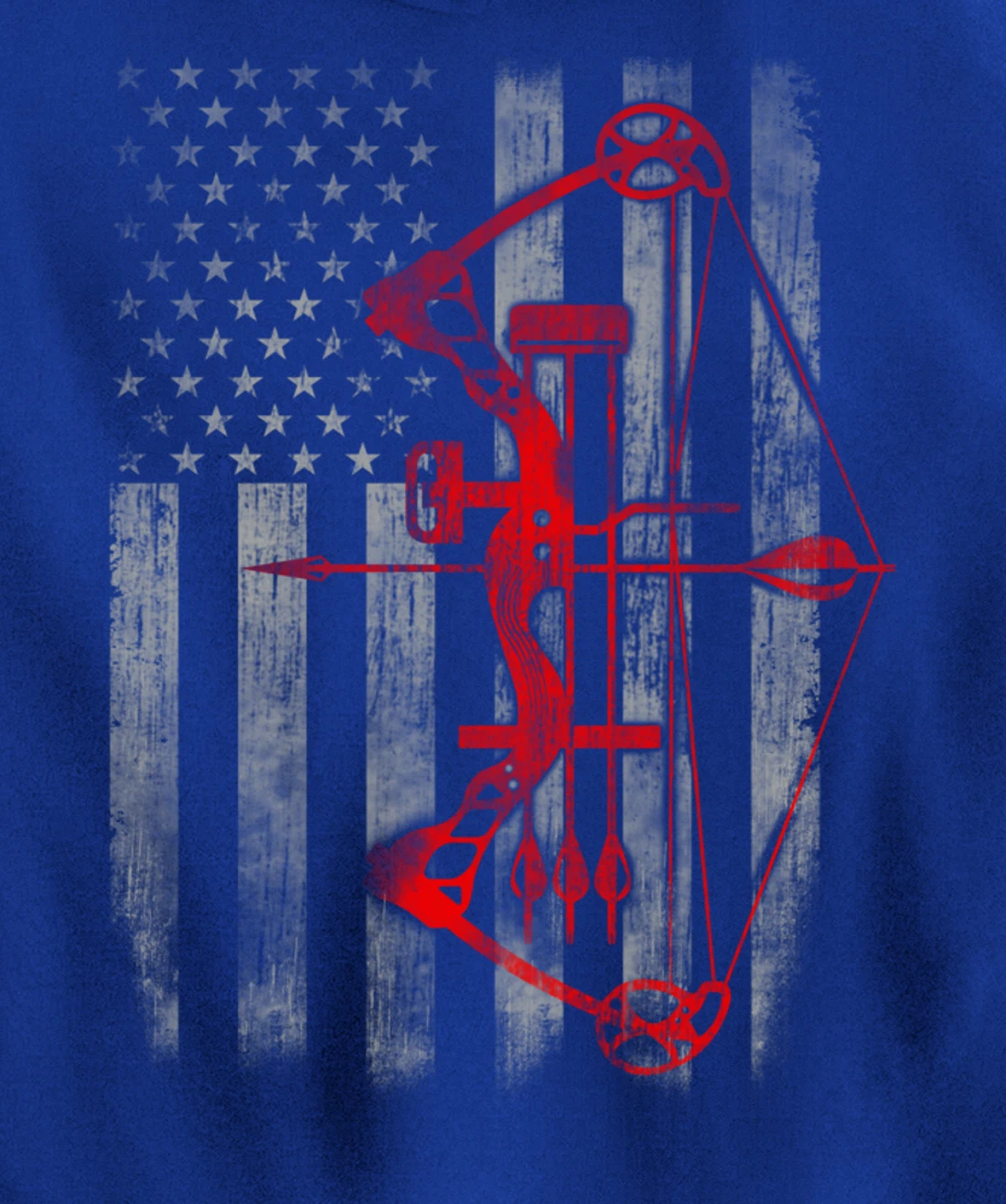 Bow hunting flag Archery Pullover Hoodie