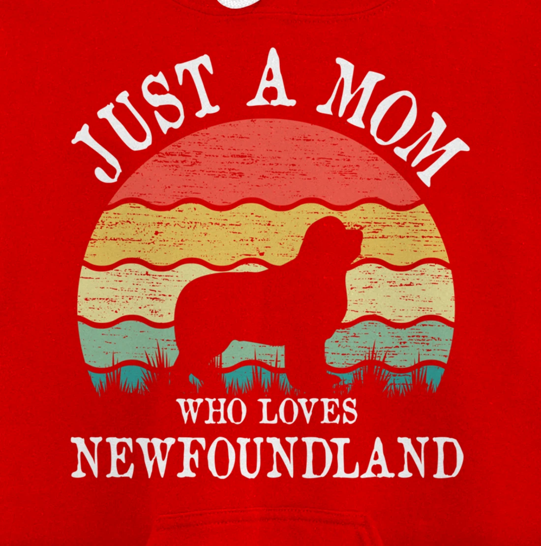 Just A Mom Who Loves Newfoundland Dog Lover Mom Pullover Hoodie