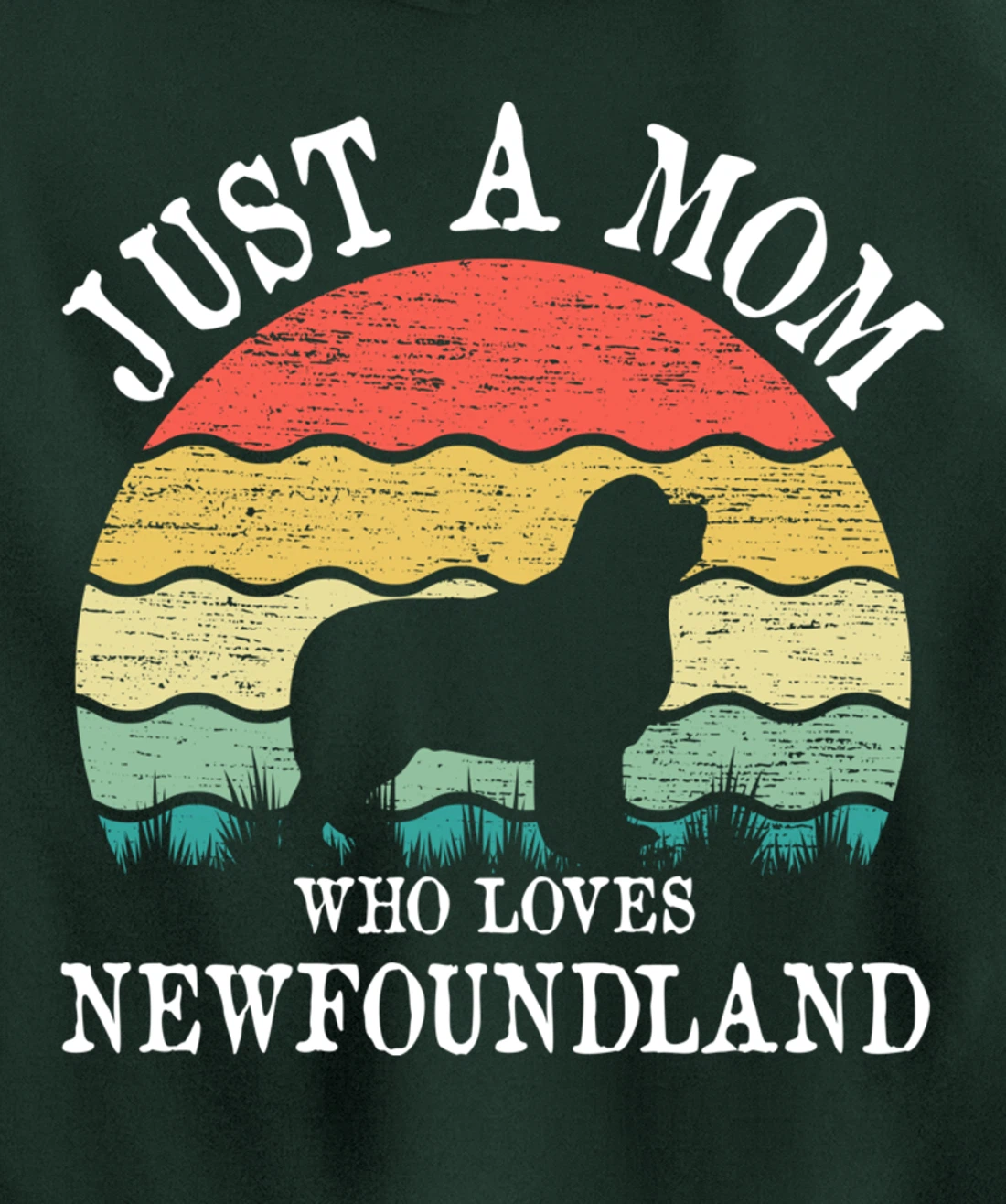 Just A Mom Who Loves Newfoundland Dog Lover Mom Pullover Hoodie