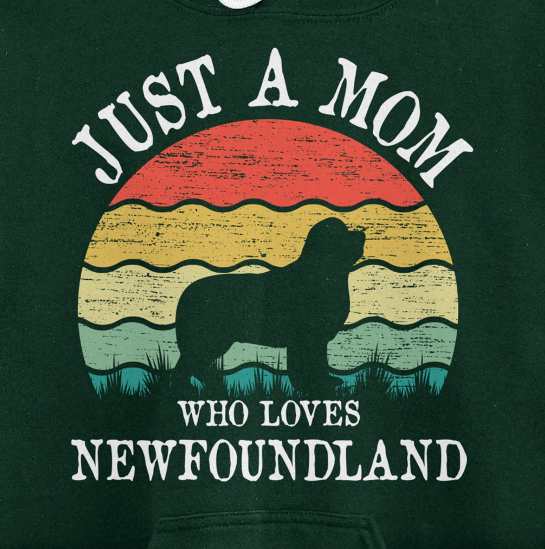 Just A Mom Who Loves Newfoundland Dog Lover Mom Pullover Hoodie