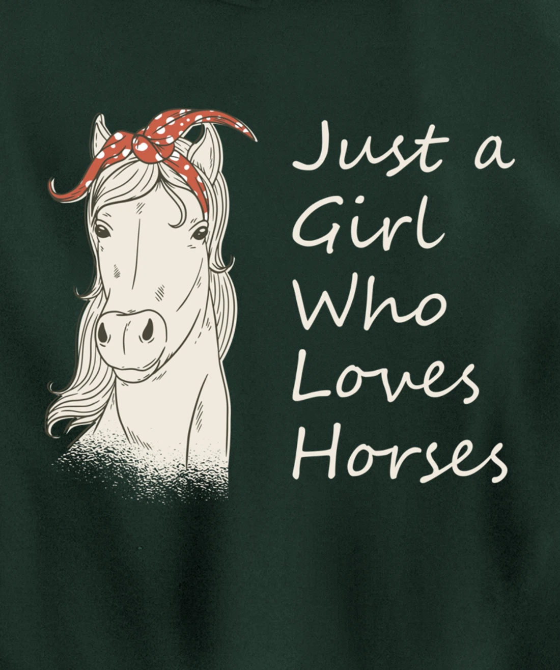 Just A Girl Who Loves Horses - Horse Riding Gift Pullover Hoodie