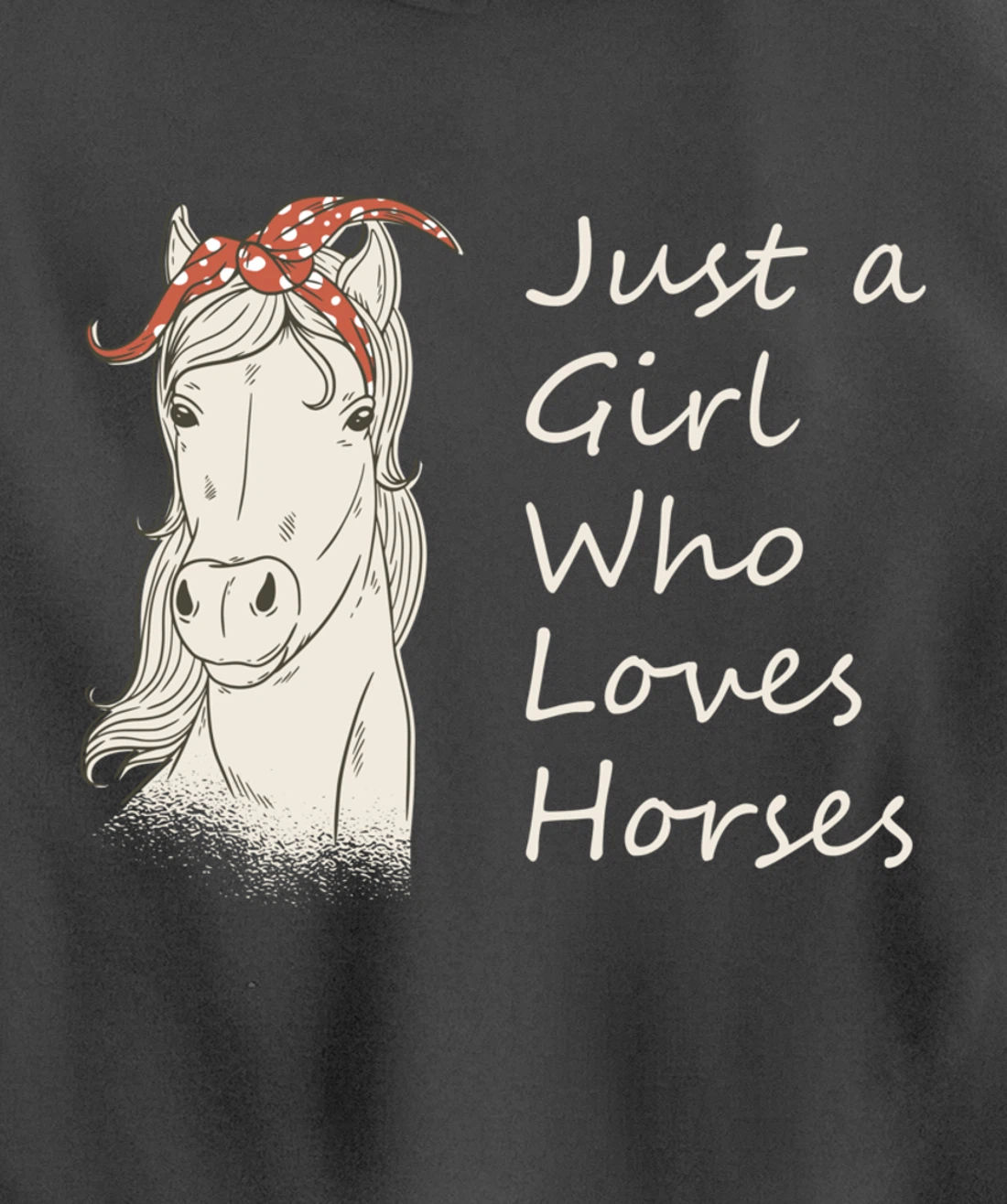 Just A Girl Who Loves Horses - Horse Riding Gift Pullover Hoodie