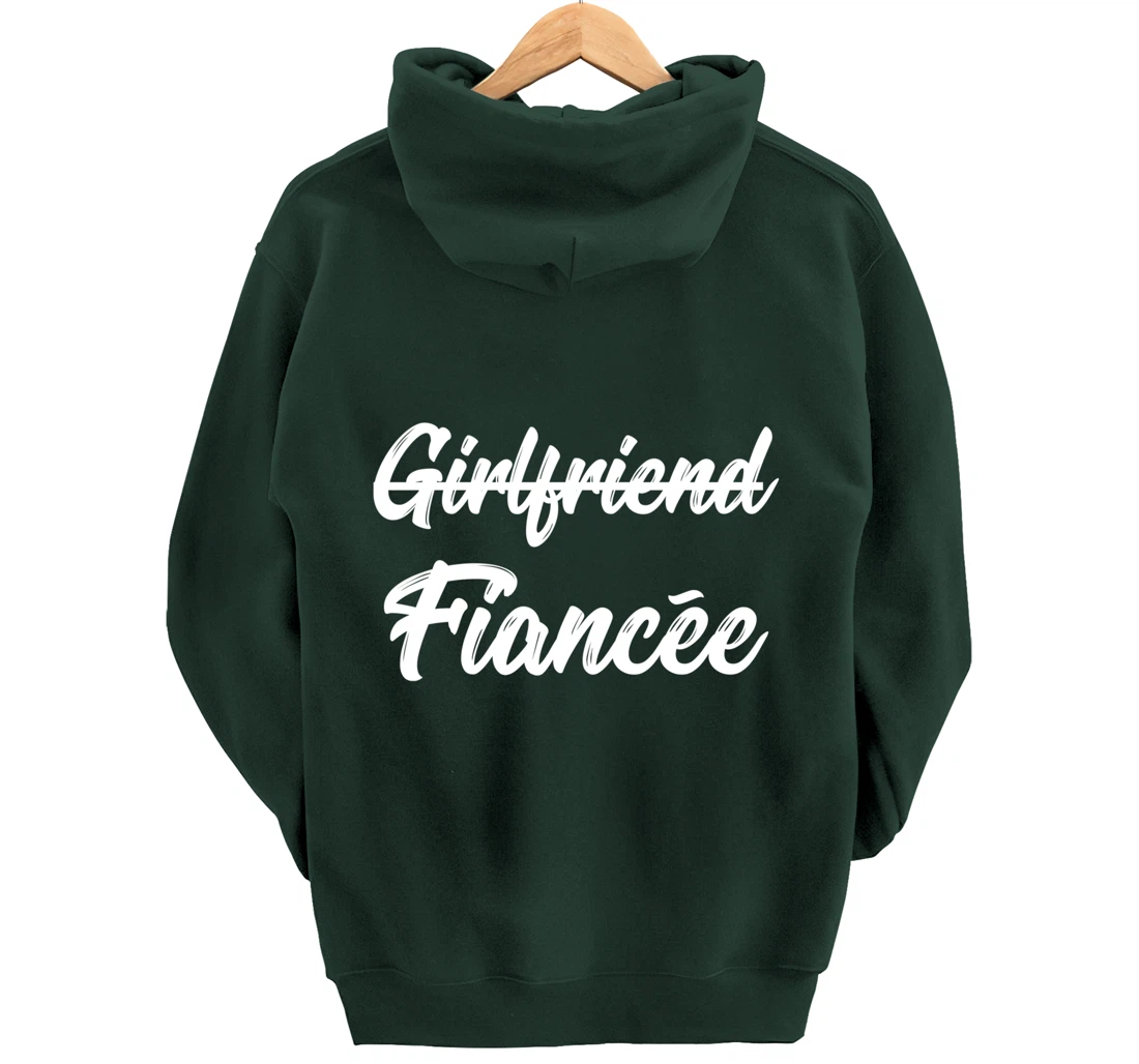Girlfriend Fiancee Engagement Announcement Pullover Hoodie