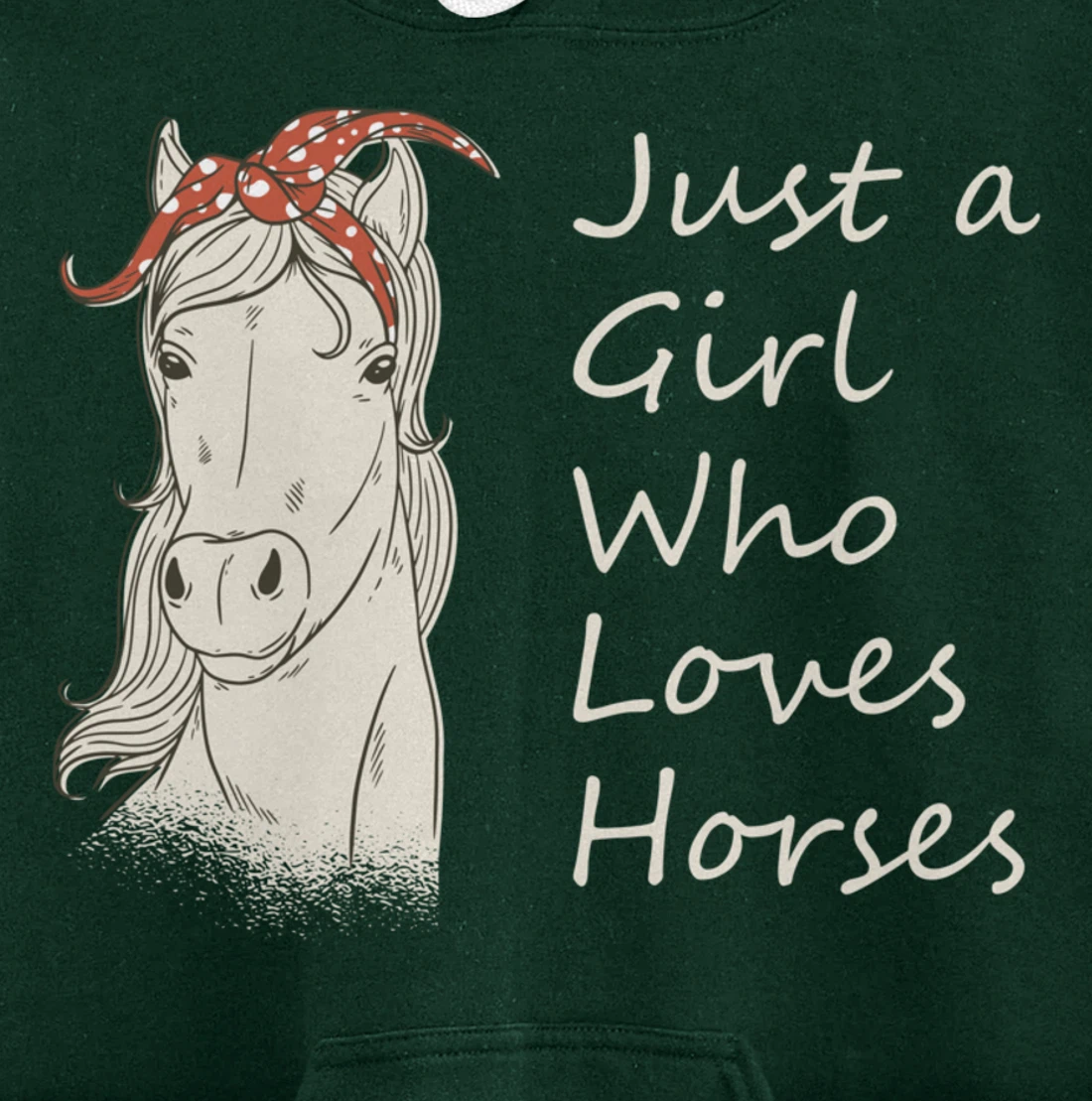 Just A Girl Who Loves Horses - Horse Riding Gift Pullover Hoodie