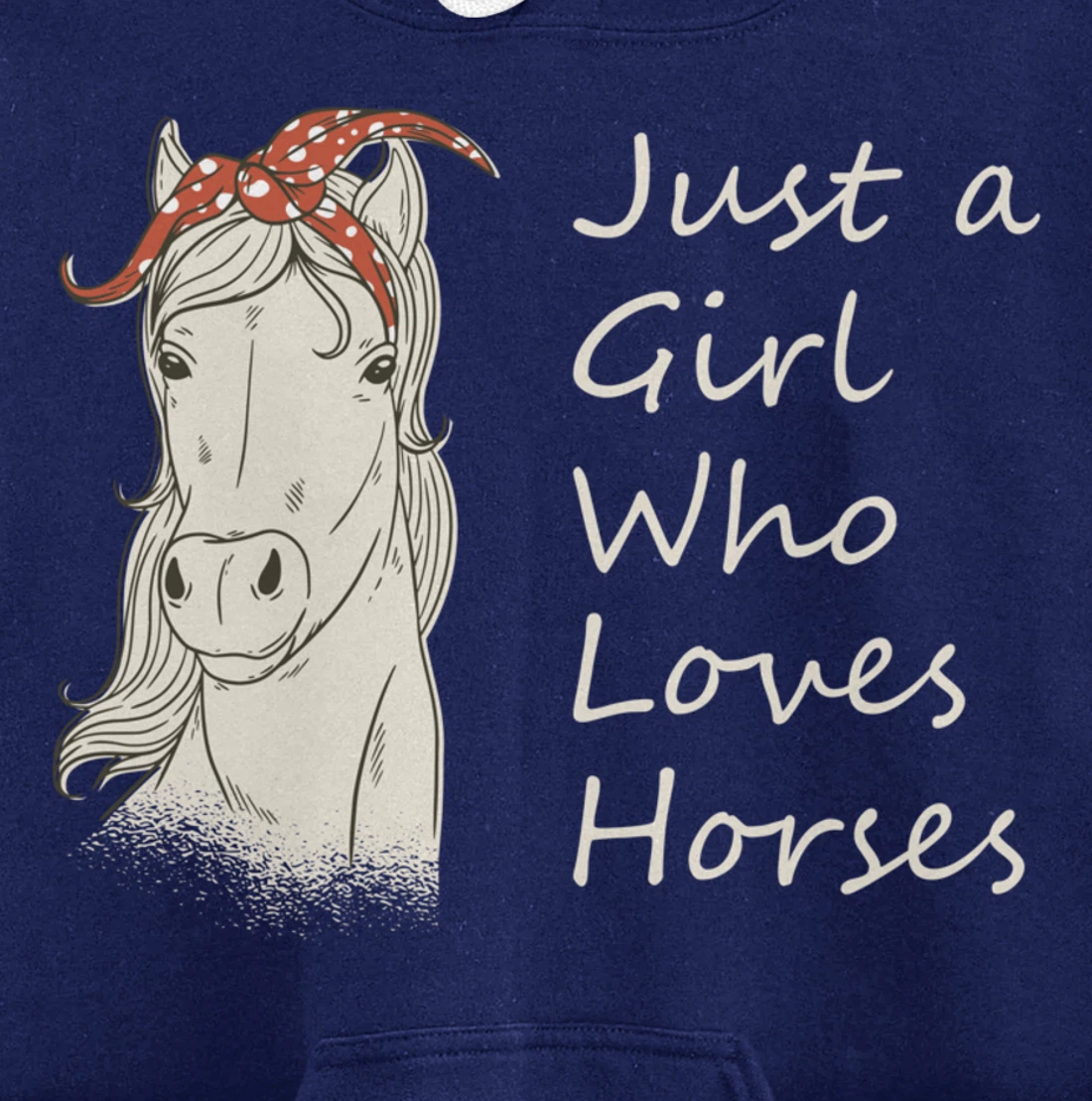 Just A Girl Who Loves Horses - Horse Riding Gift Pullover Hoodie