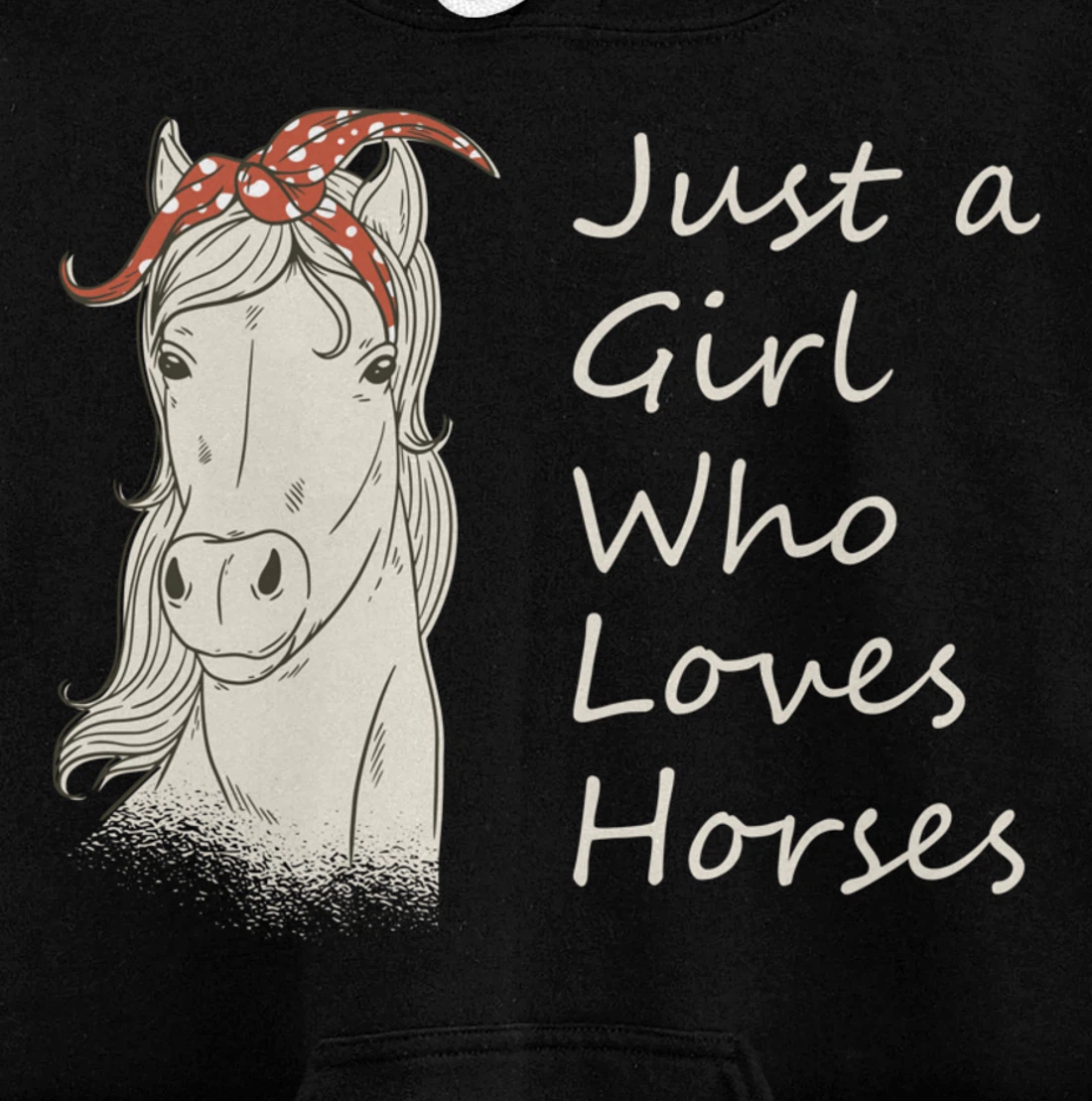 Just A Girl Who Loves Horses - Horse Riding Gift Pullover Hoodie