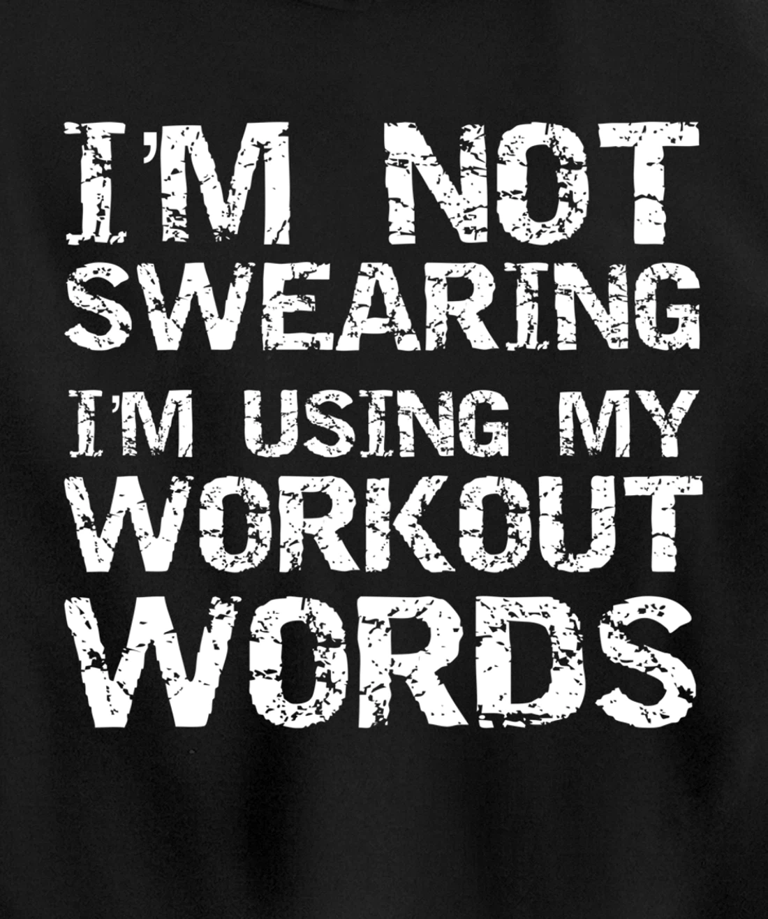 Funny Saying I'm Not Swearing I'm Using My Workout Words Pullover Hoodie