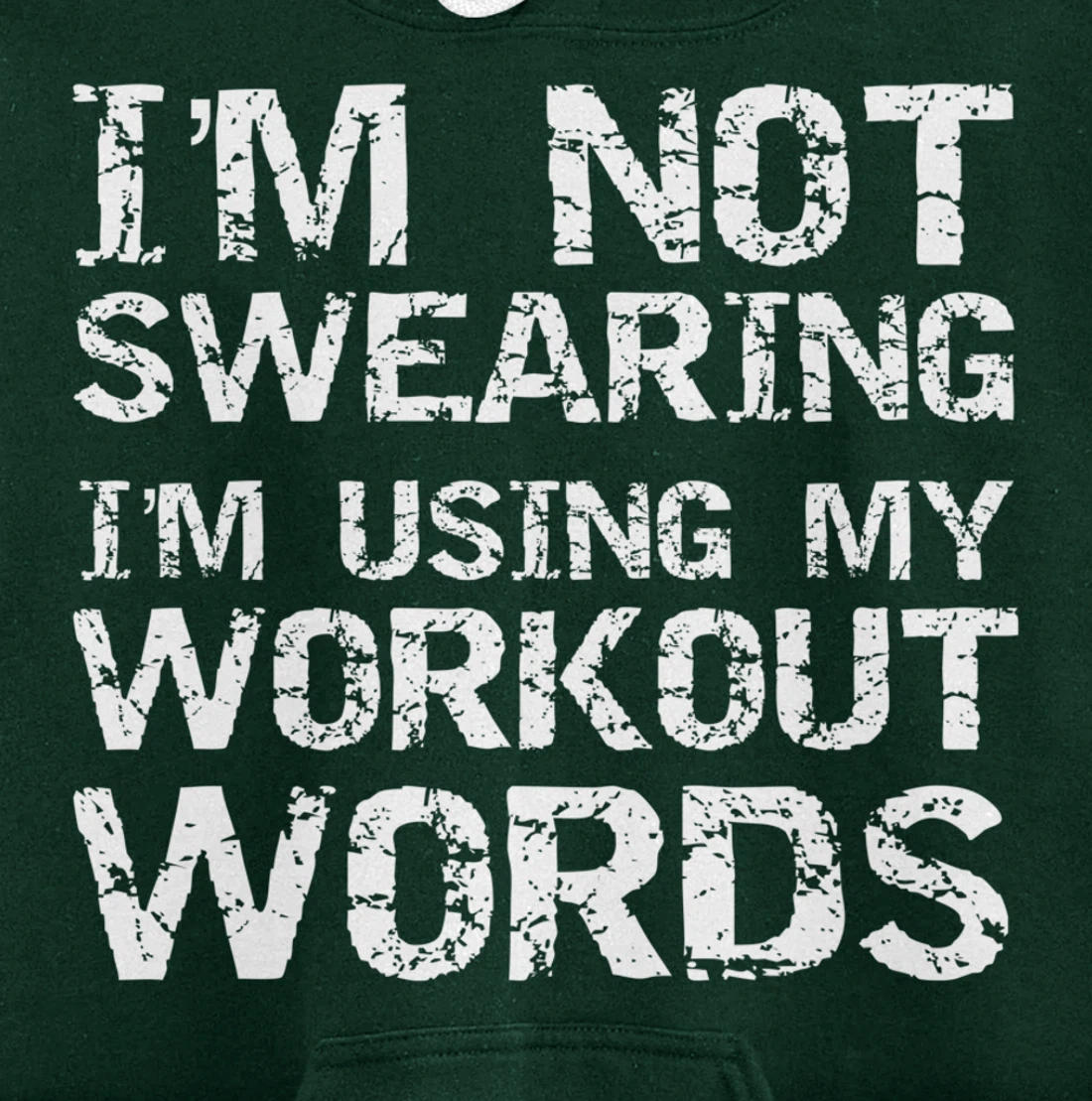 Funny Saying I'm Not Swearing I'm Using My Workout Words Pullover Hoodie