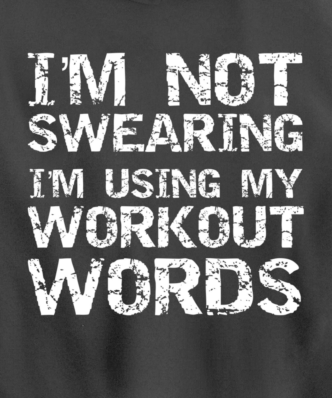 Funny Saying I'm Not Swearing I'm Using My Workout Words Pullover Hoodie