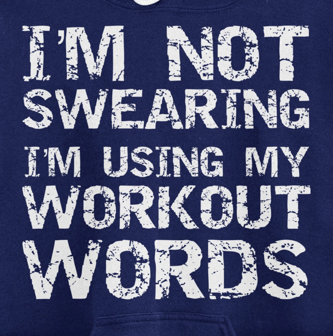 Funny Saying I'm Not Swearing I'm Using My Workout Words Pullover Hoodie