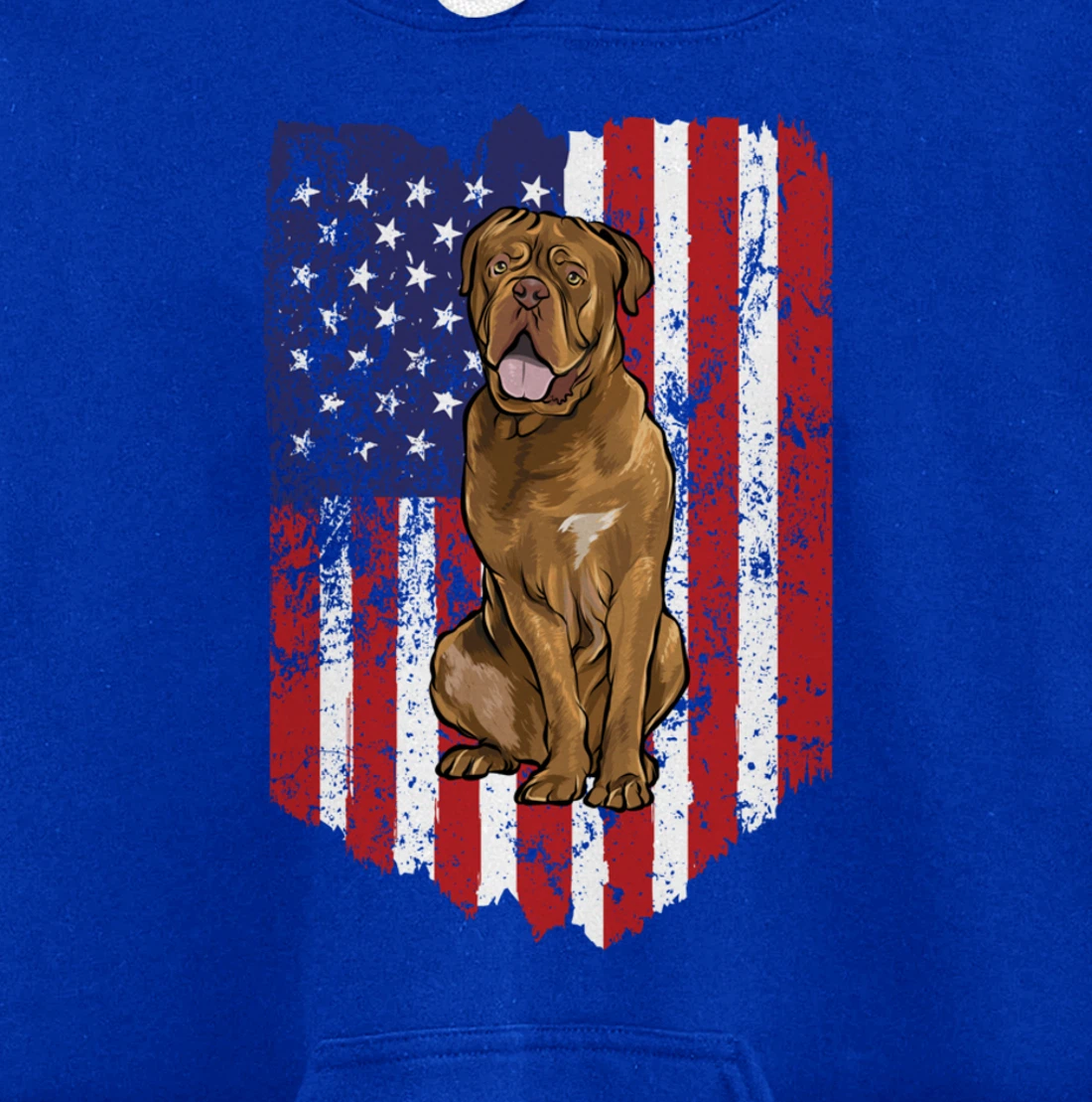 American Flag Dogues de Bordeaux 4th Of July USA Pullover Hoodie