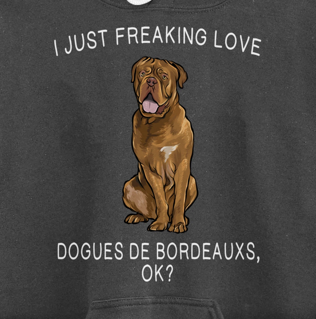 I Just Freaking Love Dogues de Bordeaux Ok? Dog Gift Pullover Hoodie