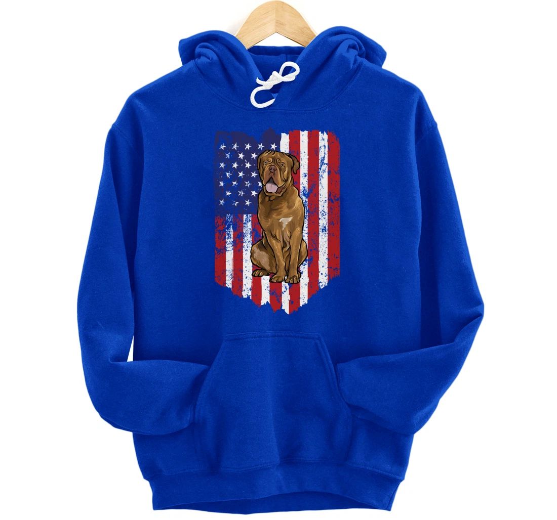 American Flag Dogues de Bordeaux 4th Of July USA Pullover Hoodie