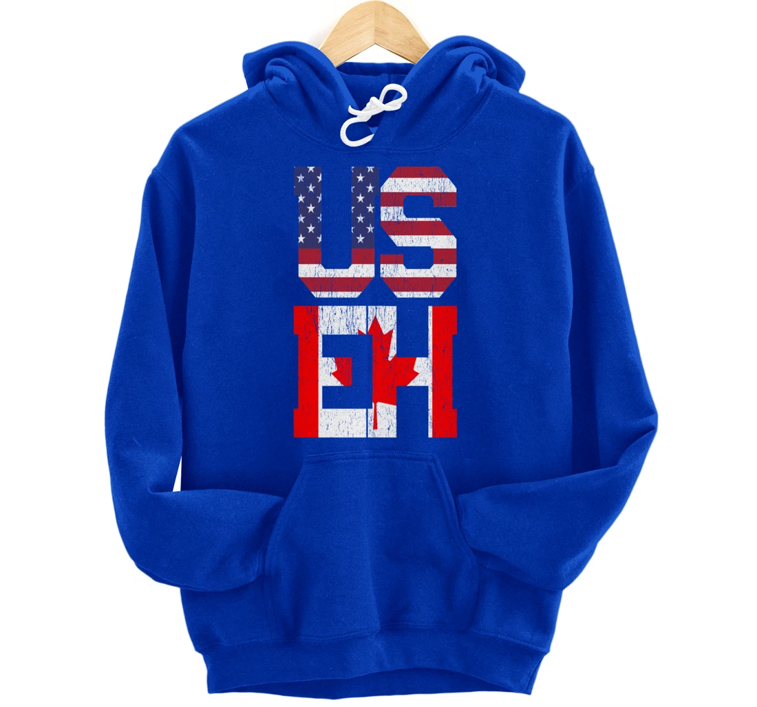 US EH - America Canada Flag Pullover Hoodie