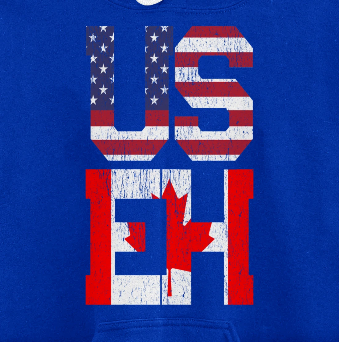US EH - America Canada Flag Pullover Hoodie